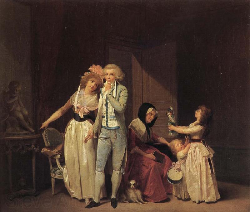Louis-Leopold Boilly Ce qui allume l'amour l'eteint ou le philosophe France oil painting art